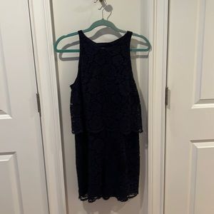 Navy lace short romper from H&M